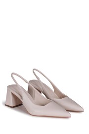Linzi Cream Elizabeth Slingback Court Shoe With Block Heels - Image 3 of 4