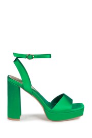 Linzi Green Gloria Platform Heeled Sandals With Wrap Around Ankle Strap - Image 2 of 4