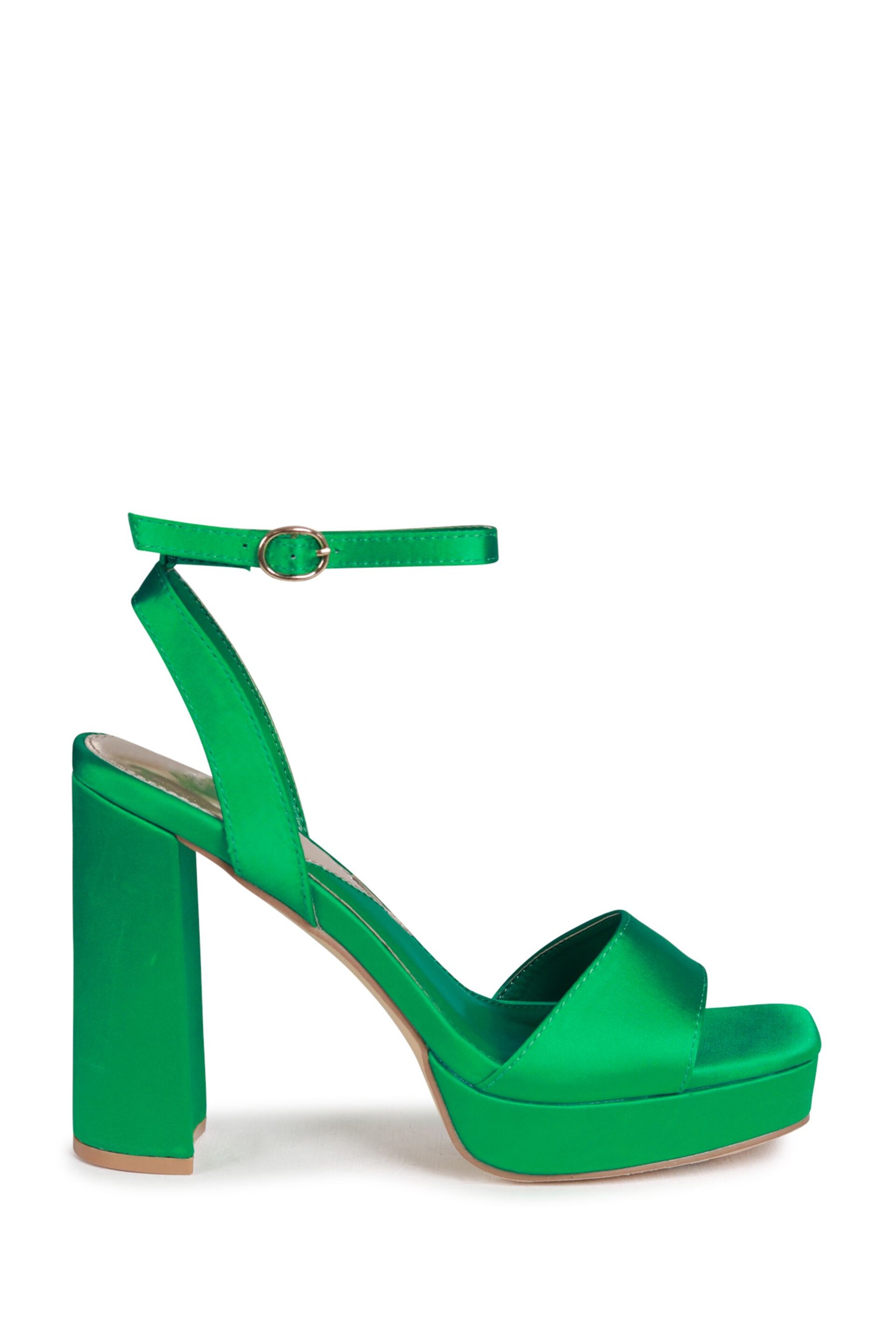 Linzi Green Gloria Platform Heeled Sandals With Wrap Around Ankle Strap - Image 2 of 4