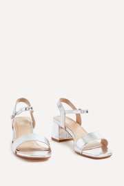 Linzi Silver Darcie Barely There Block Heeled Sandals - Image 3 of 5