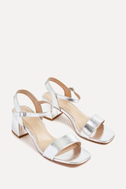 Linzi Silver Darcie Barely There Block Heeled Sandals - Image 4 of 5