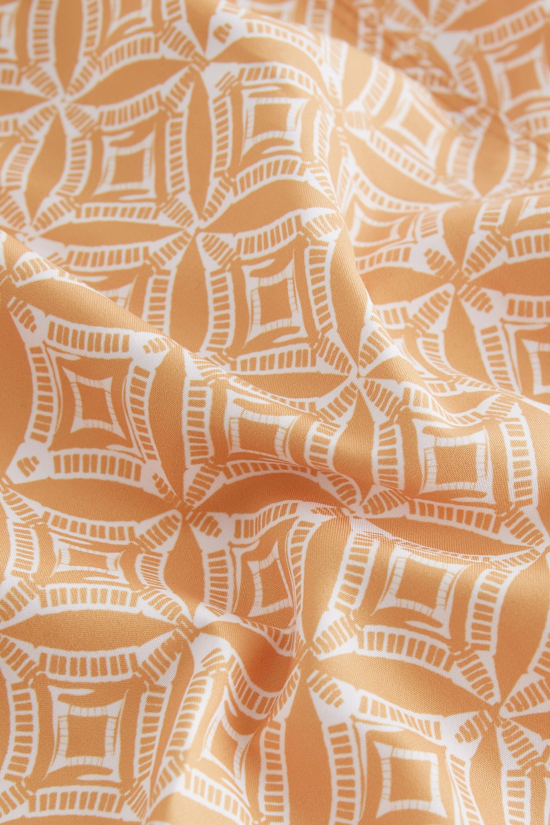Orange Geo Tile Regular Fit Printed Swim Shorts - Image 10 of 12