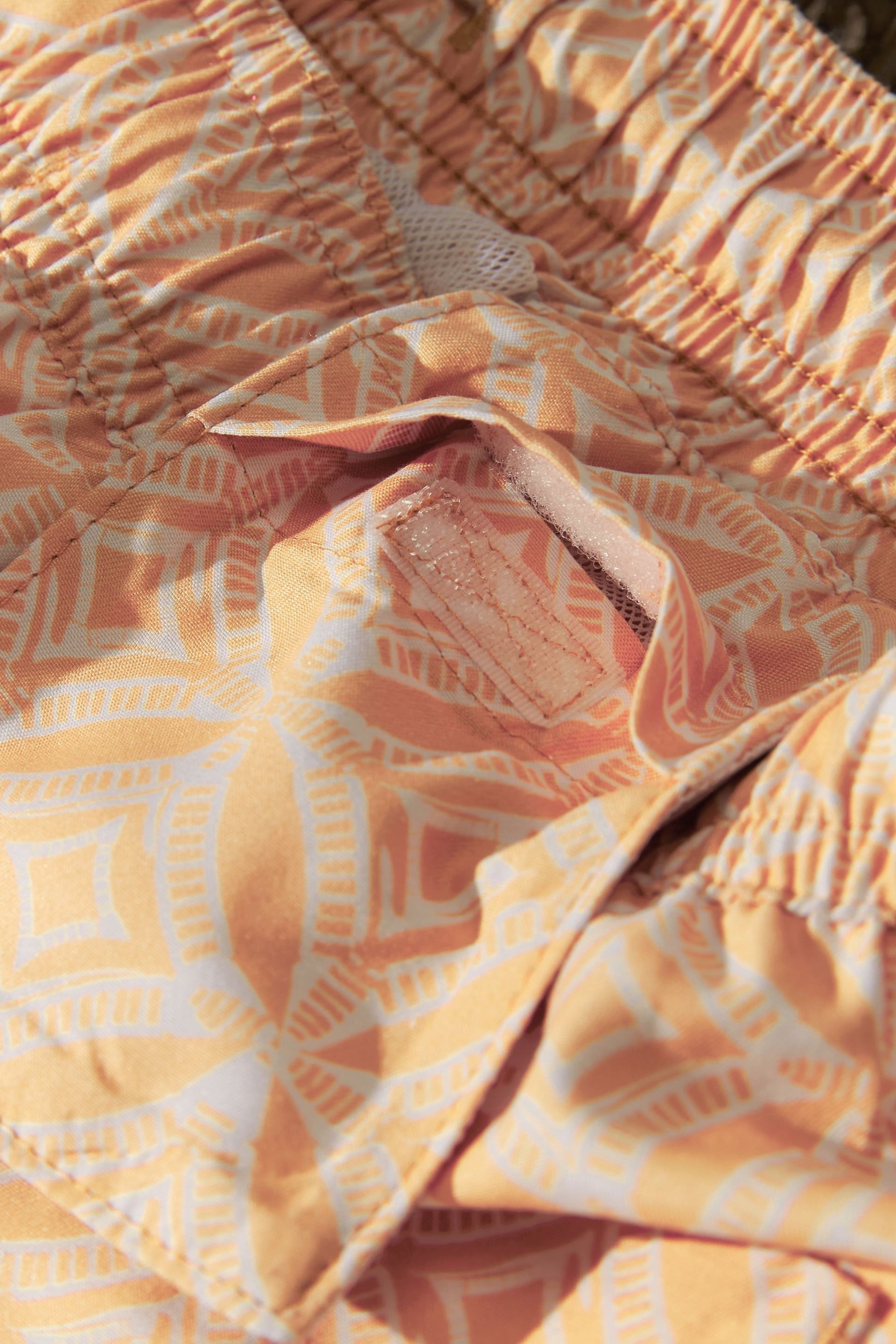 Orange Geo Tile Regular Fit Printed Swim Shorts - Image 12 of 12