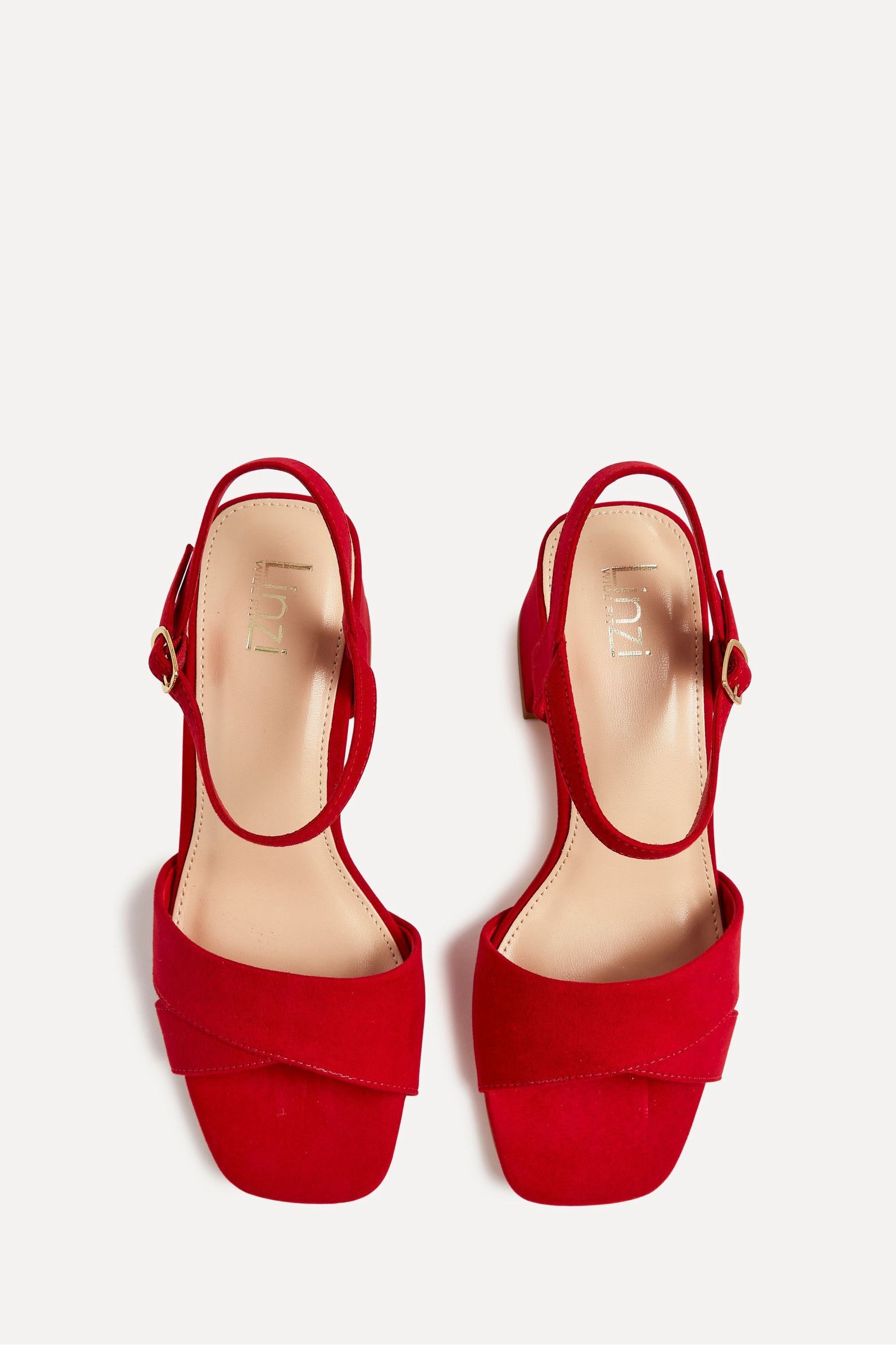 Red heeled sandals wide fit shop