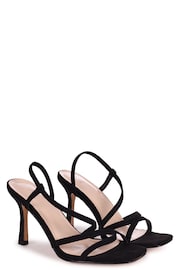 Linzi Black Silvie Faux Suede Strappy Heeled Sandals - Image 3 of 4