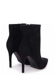 Linzi Black Jasmin Faux Suede Pointed Stiletto Boot Heels - Image 5 of 5