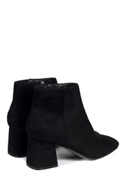Linzi Black Suede Verse PU Block Heeled Ankle Boots - Image 4 of 4
