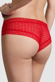 Victoria's Secret PINK Red Pepper Heart Lace Cheeky Knickers - Image 2 of 3