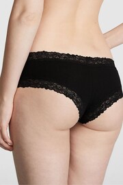 Victoria's Secret PINK Pure Black Cheeky Lace Knickers - Image 2 of 3