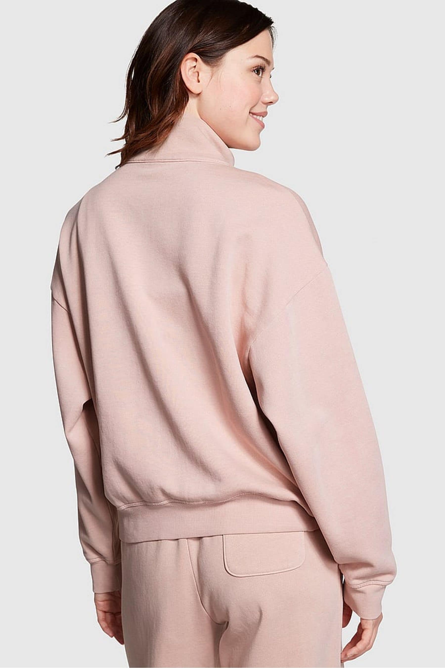 Pink victoria's secret fleece jacket deals