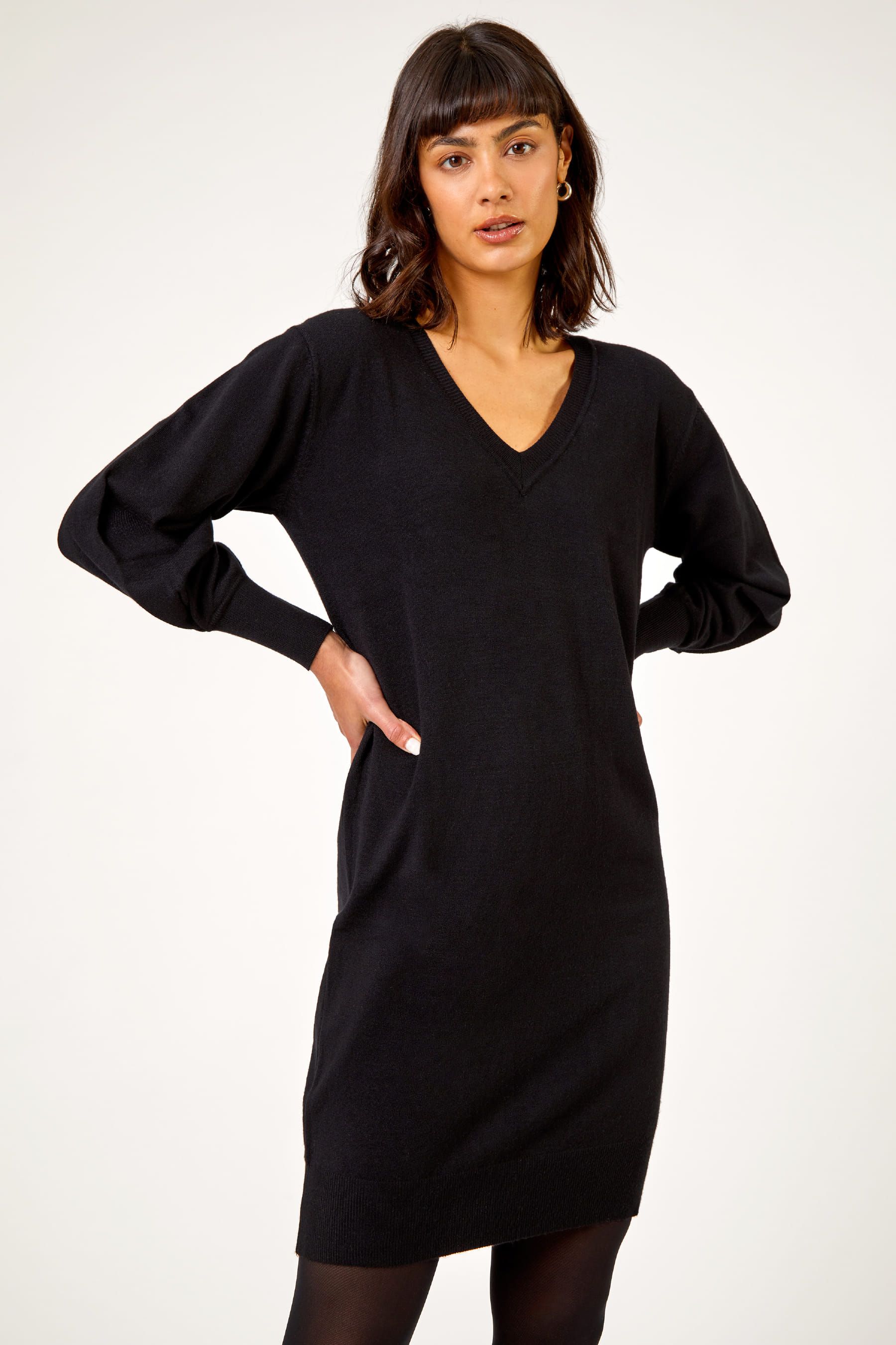 Black jumper dress womens new arrivals