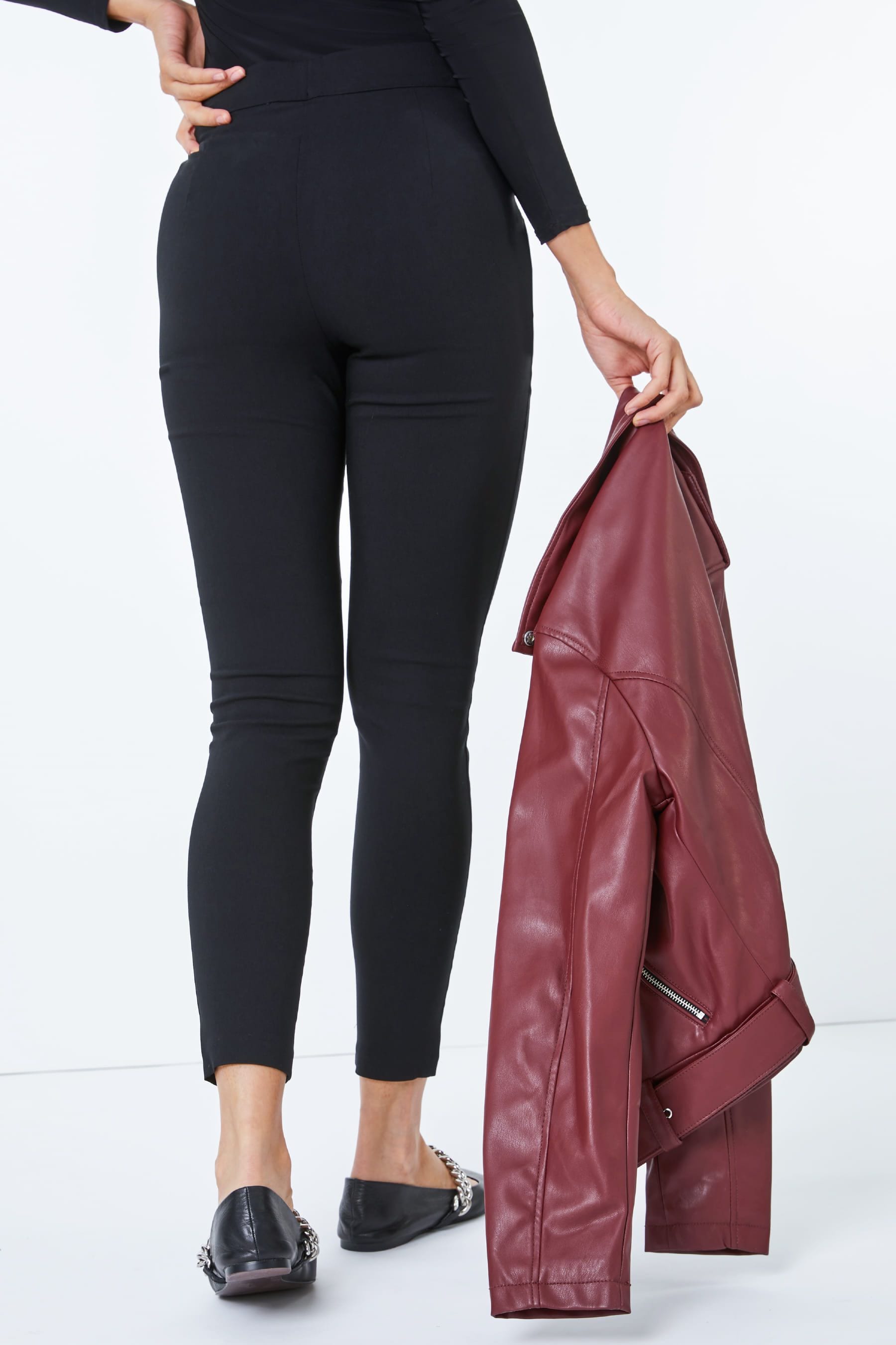 Buy Roman Black Full Length Mock Pocket Stretch Trousers from the Next UK online shop