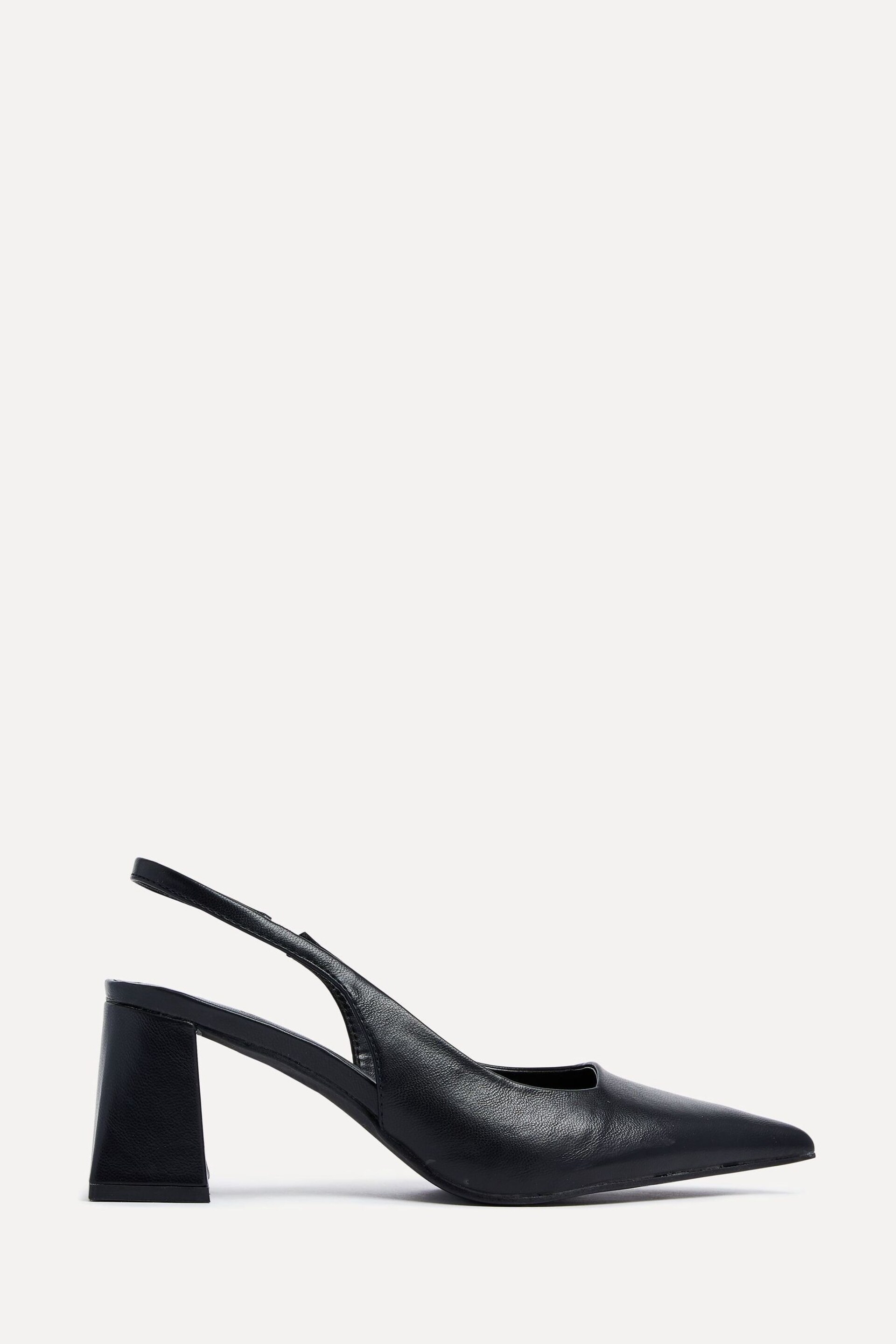 Linzi Black Elizabeth Slingback Court Shoe With Block Heels - Image 2 of 5