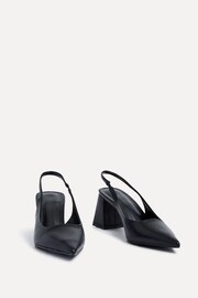 Linzi Black Elizabeth Slingback Court Shoe With Block Heels - Image 3 of 5
