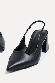 Linzi Black Elizabeth Slingback Court Shoe With Block Heels - Image 4 of 5