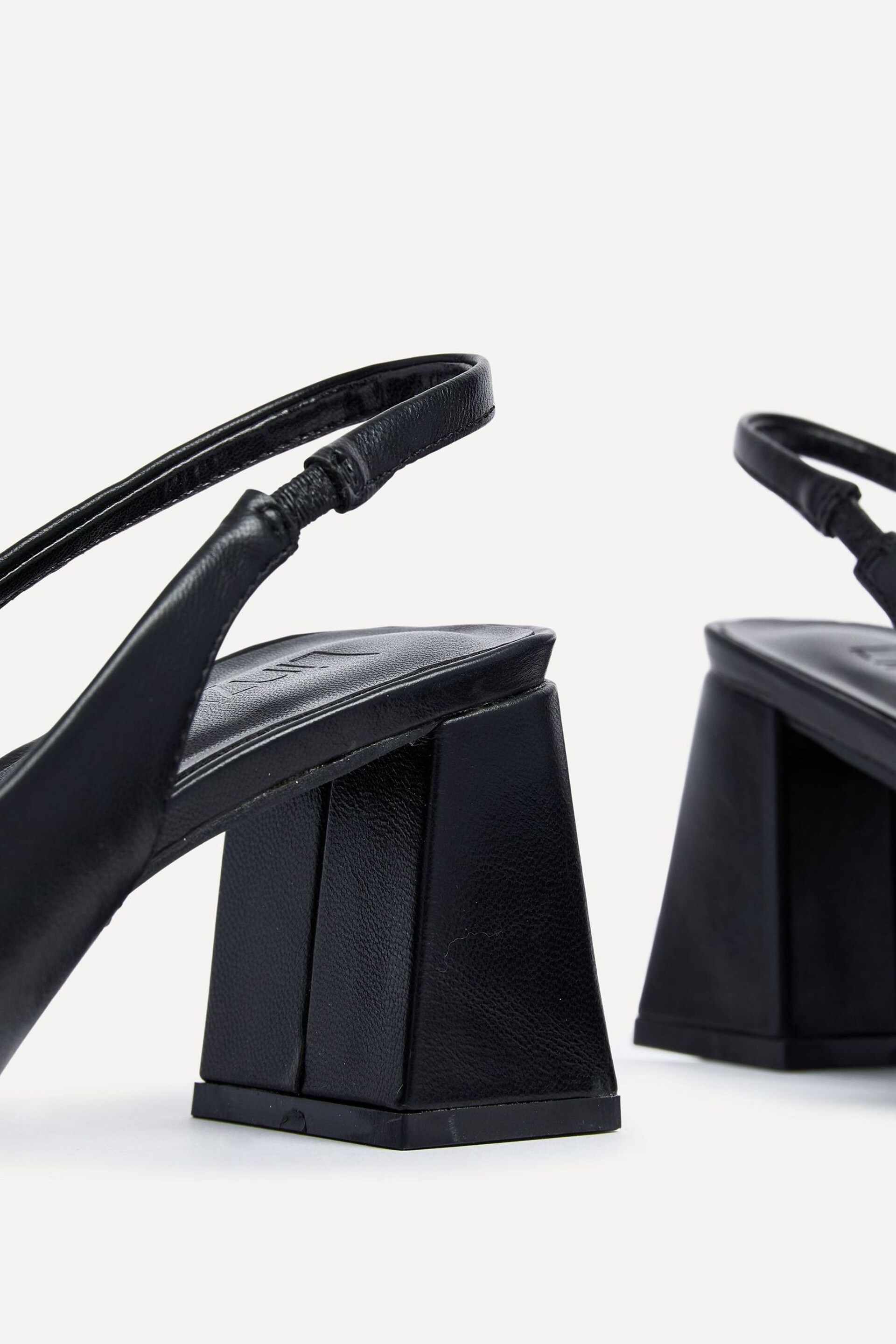 Linzi Black Elizabeth Slingback Court Shoe With Block Heels - Image 5 of 5