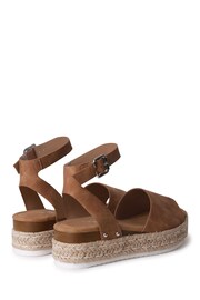 Linzi Tan Luna Nubuck Two Part Espadrille Inspired Platform Wedges - Image 4 of 4