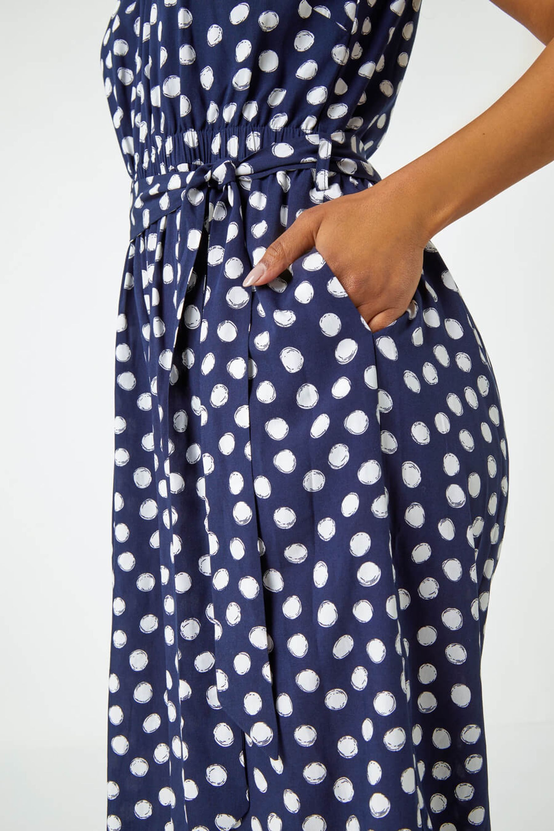 Polka dot cropped jumpsuit online