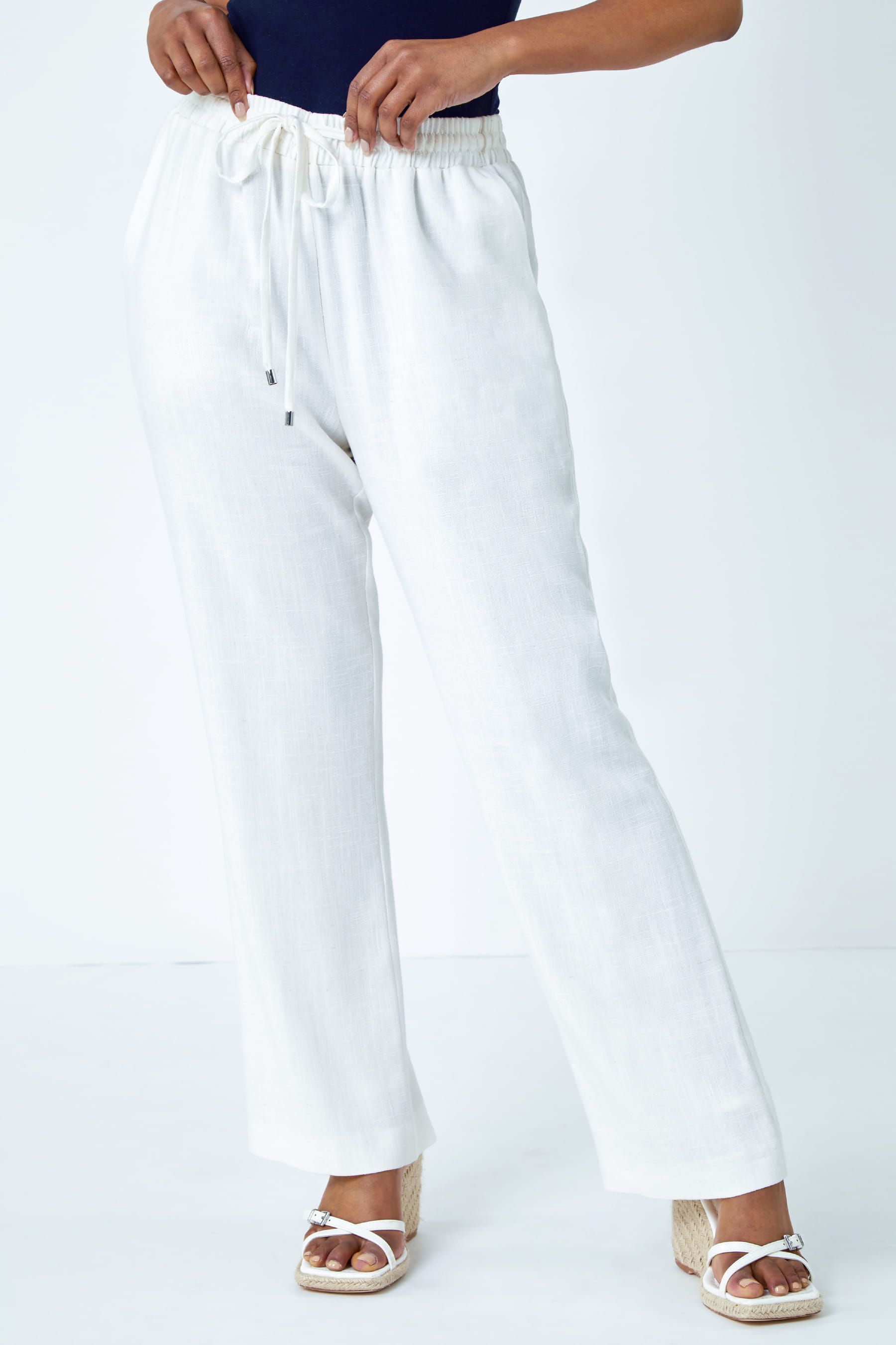 Petite linen trousers online
