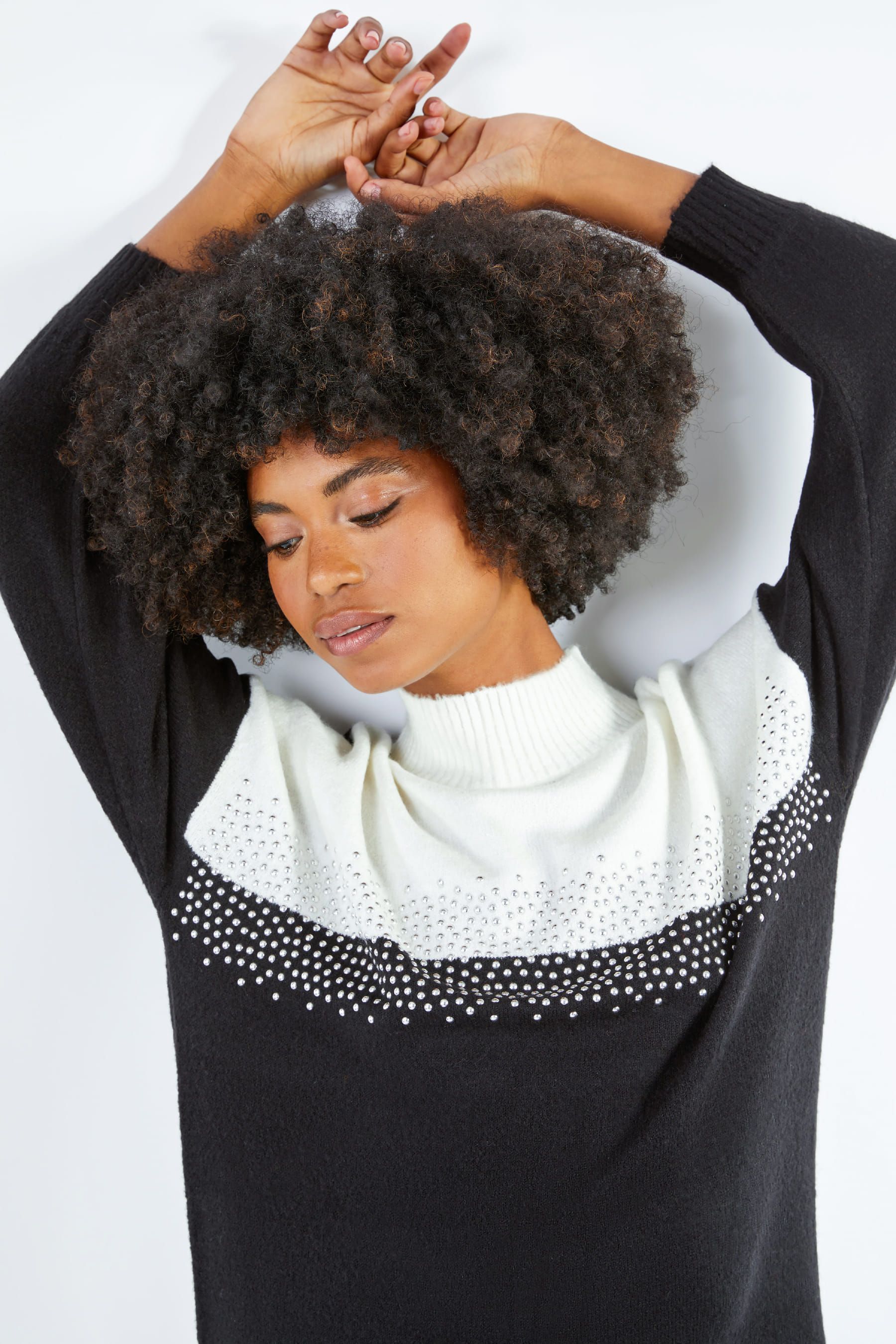 Black longline jumper shop