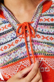 Roman Orange Nordic Print Pocket Hoodie - Image 5 of 5