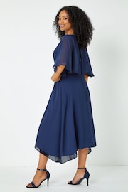 Roman Blue Petite Chiffon Midi Dress - Image 2 of 5