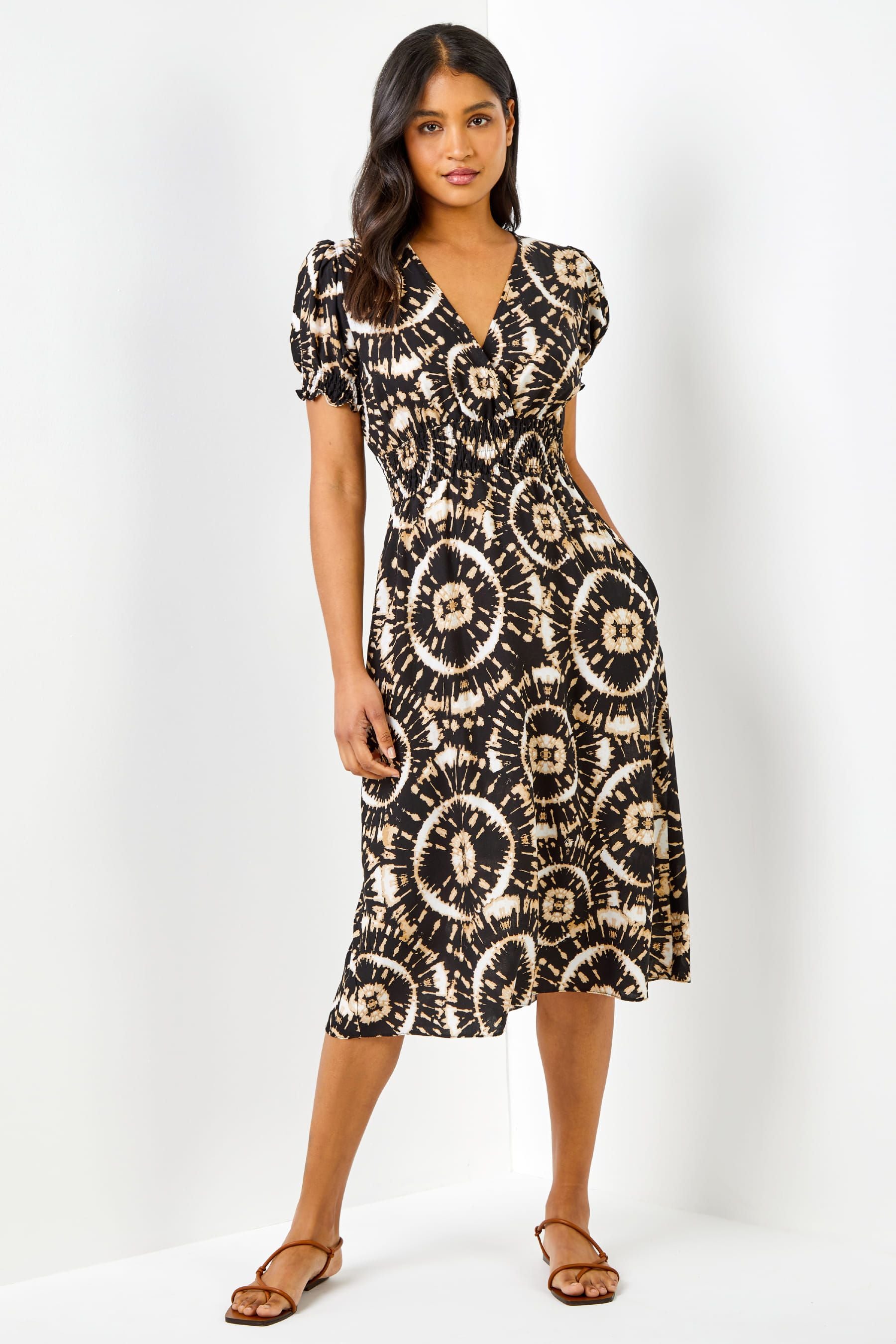 Midi black tie dress new arrivals