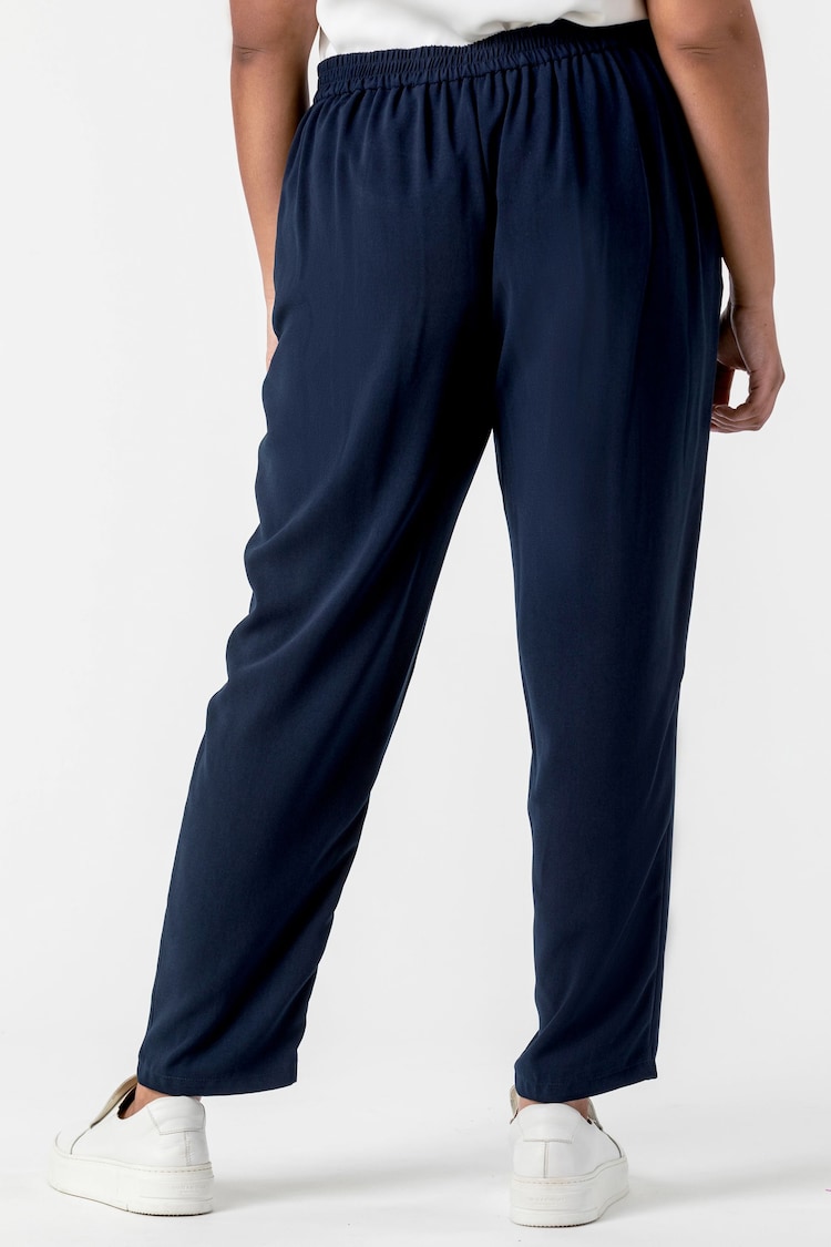 Roman Blue Curve 27 inch Tie Front Joggers - Image 4 of 4