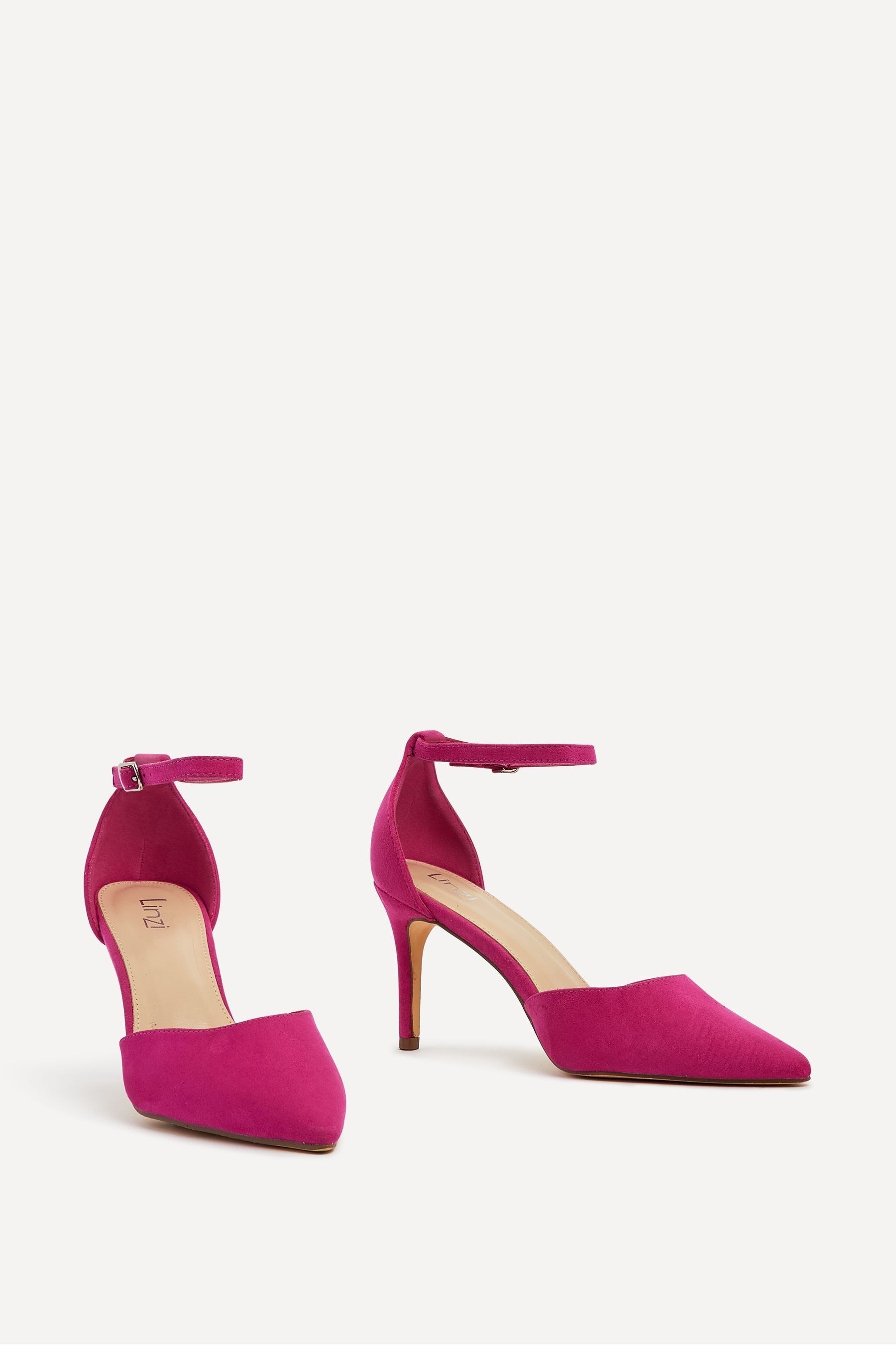 Buy Linzi Pink Maci Stiletto Court Heels With Ankle Strap from the Next UK online shop