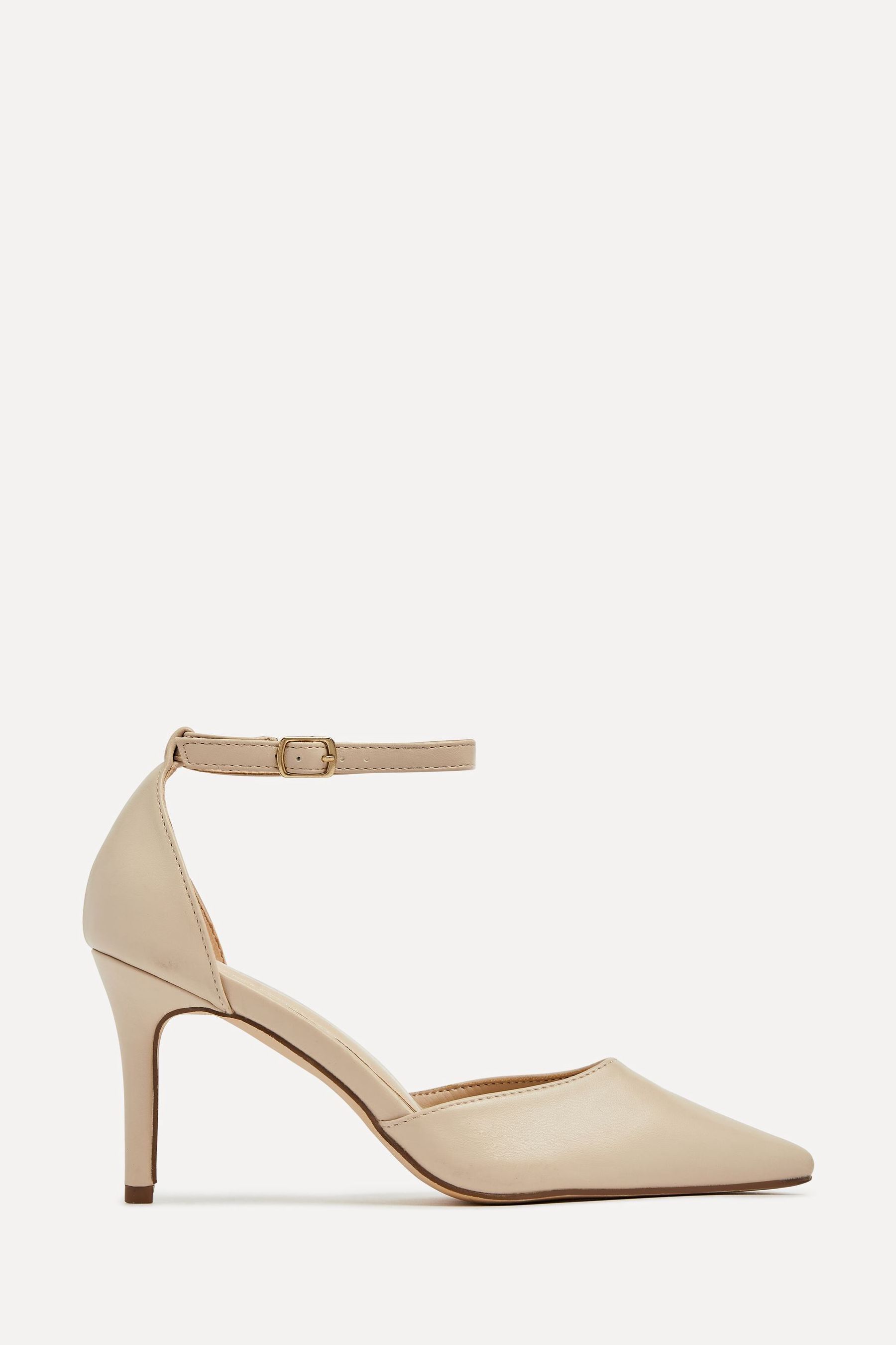 Nude ankle strap court shoes on sale