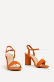 Linzi Orange Skyline Open Back Barely There Block Heels - Image 7 of 9