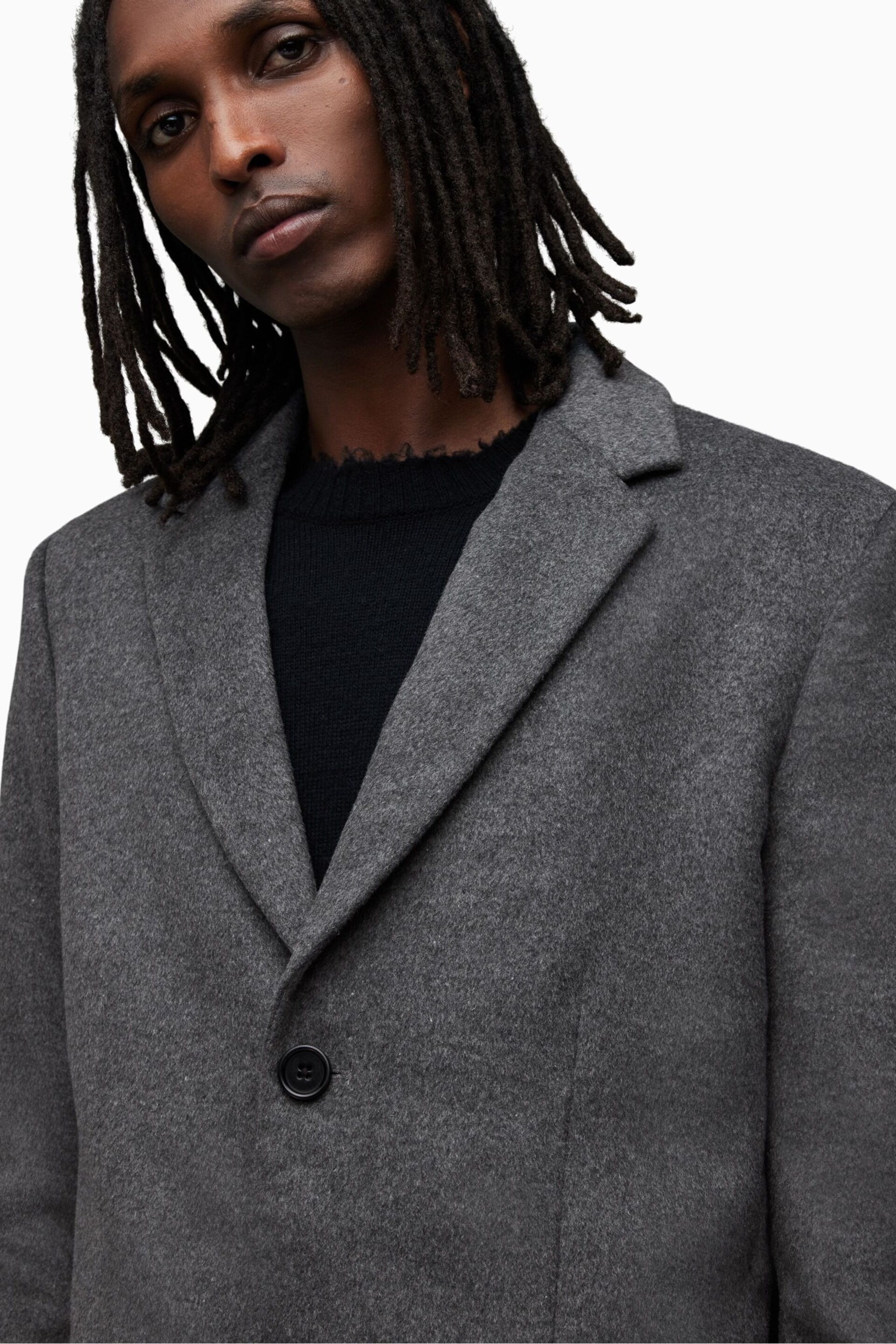 AllSaints Grey Hal Coat - Image 9 of 10