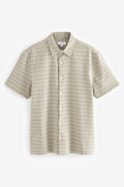 Green Textured Short Sleeve Shirt - Image 6 of 8