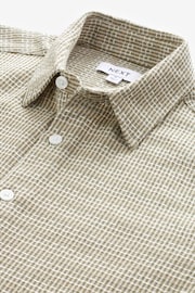 Green Textured Short Sleeve Shirt - Image 7 of 8