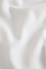 White Textured Short Sleeve Cuban Collar Shirt - Image 8 of 8