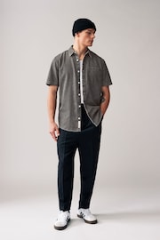 Grey Denim Short Sleeve Shirt - Image 3 of 8