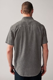 Grey Denim Short Sleeve Shirt - Image 4 of 8
