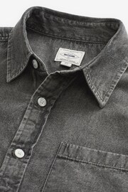 Grey Denim Short Sleeve Shirt - Image 7 of 8