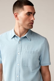 Blue Denim Short Sleeve Shirt - Image 4 of 8