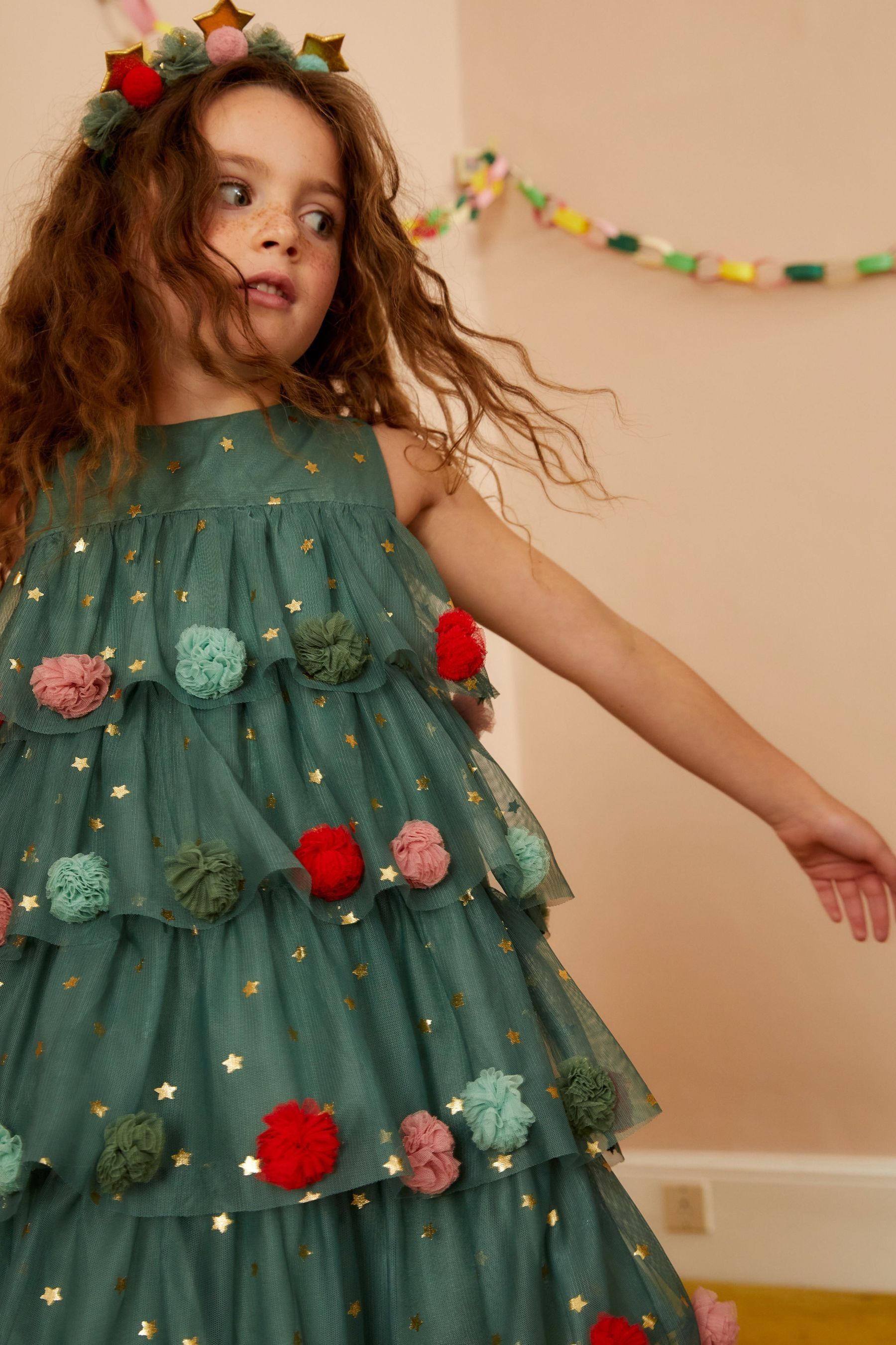 Girls christmas tree dress 2025