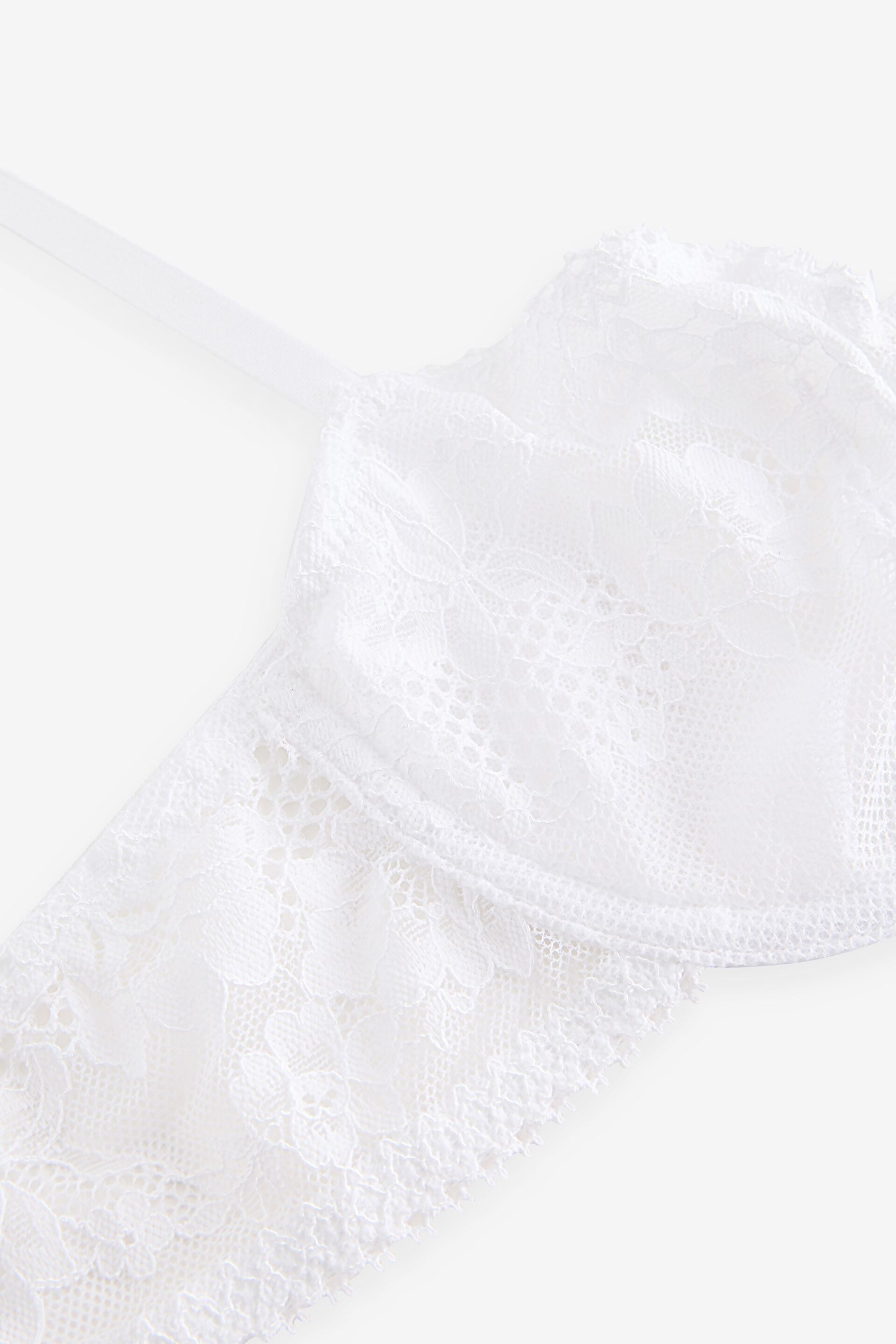 White Non Pad Balcony Lace Bra - Image 7 of 7