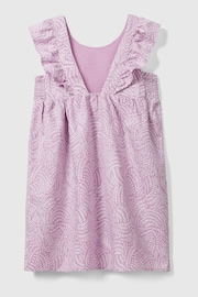 Benetton Girls Pink Linen Blend Dress - Image 2 of 2