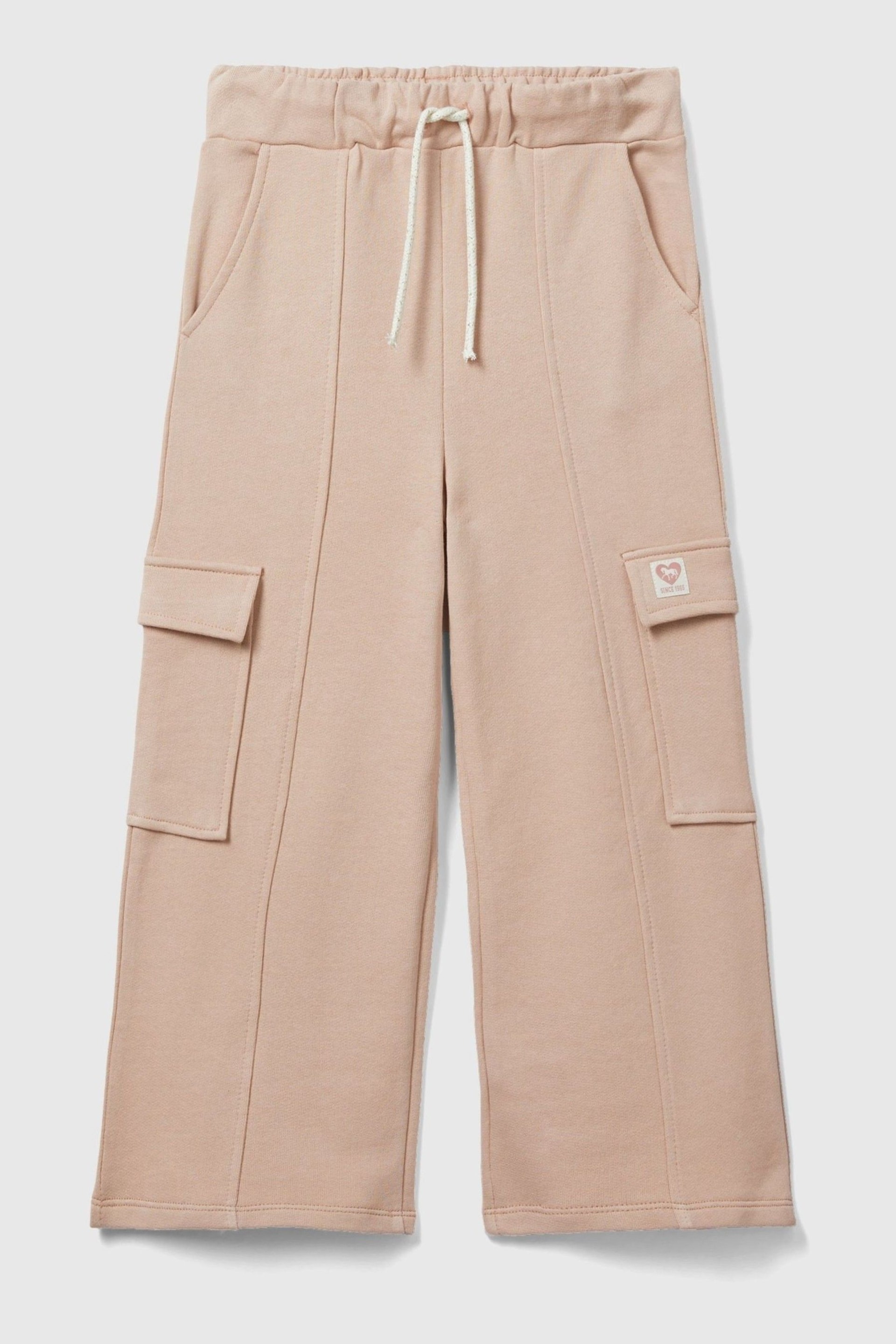 Benetton Girls Pink Jogger Trousers - Image 1 of 2