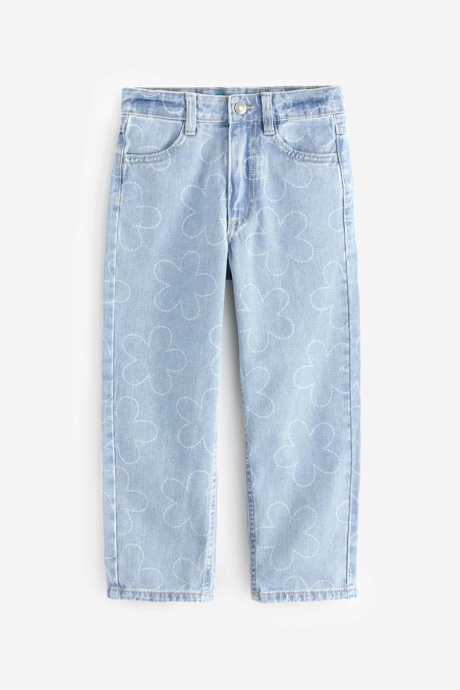 Benetton Girls Light Blue Denim Jeans - Image 1 of 2