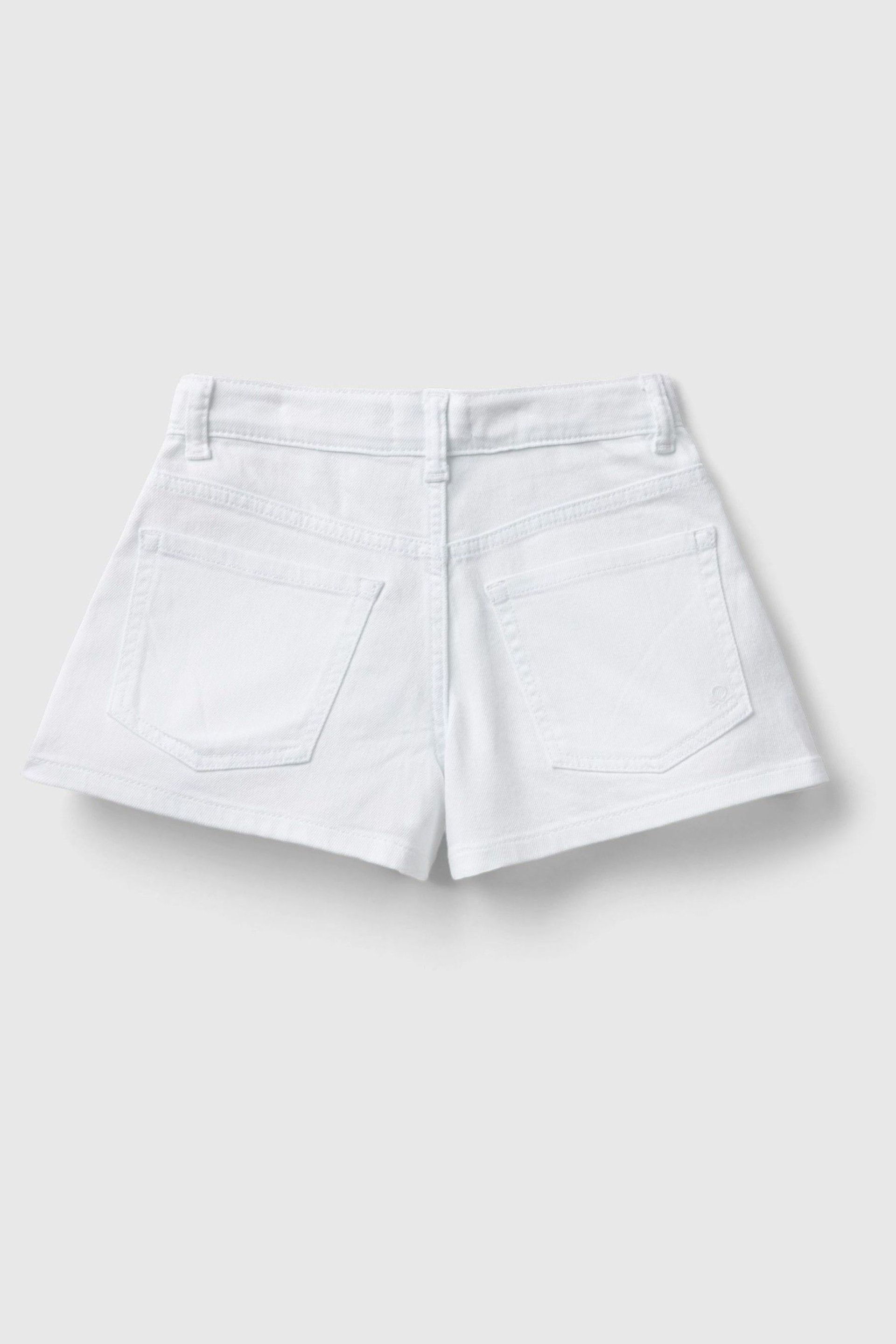 Benetton Girls Cream Shorts - Image 2 of 3