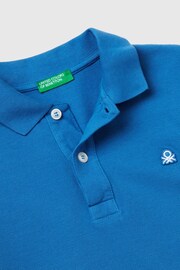 Benetton Boys Blue Polo Shirt - Image 2 of 2