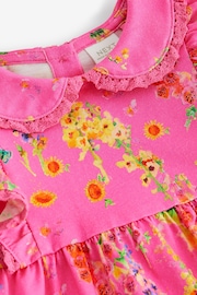 Bright Pink Short Sleeve Collar Dress (3mths-7yrs) - Image 7 of 7