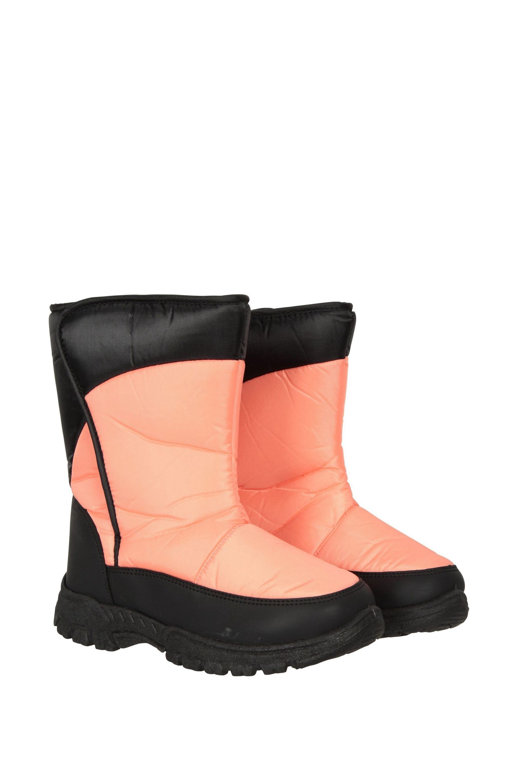 Buy Mountain Warehouse Pink Caribou Kids Single Stripe Sherpa Lined Adaptive Snow Boots from Next Luxembourg