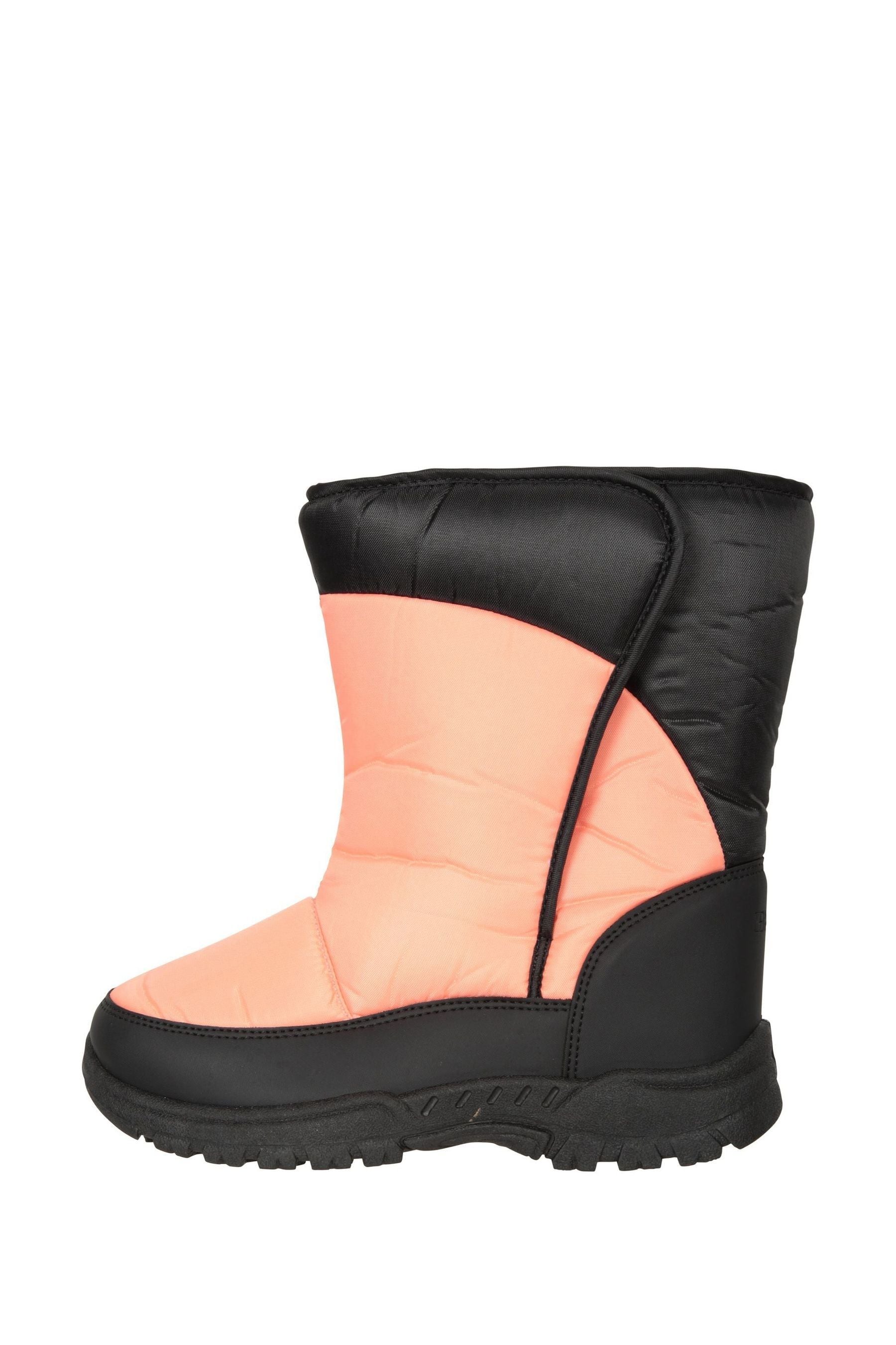 Buy Mountain Warehouse Pink Caribou Kids Single Stripe Sherpa Lined Adaptive Snow Boots from Next Luxembourg