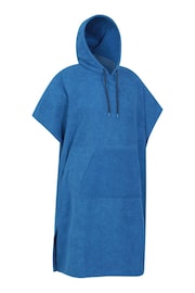 Mountain Warehouse Blue Mens Driftwood Poncho Changing Robe Coat Jacket - Image 2 of 5